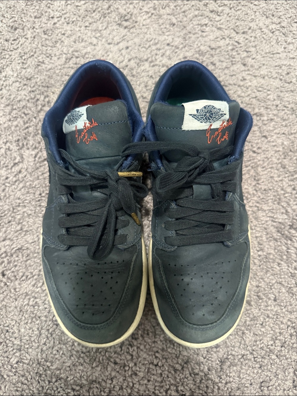 Jordan x Eastside Golf Men's Dunk Low in Navy and Black with Cream Sole